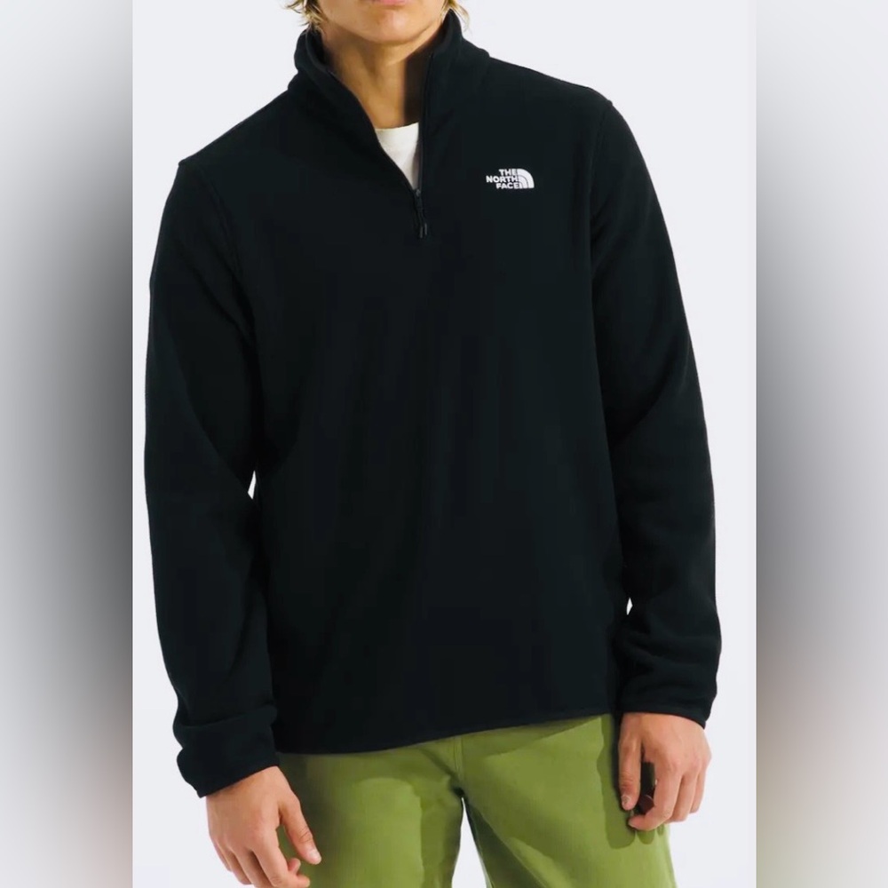 THE NORTH FACE Men’s Black Quarter-Zip Fleece, Size Medium